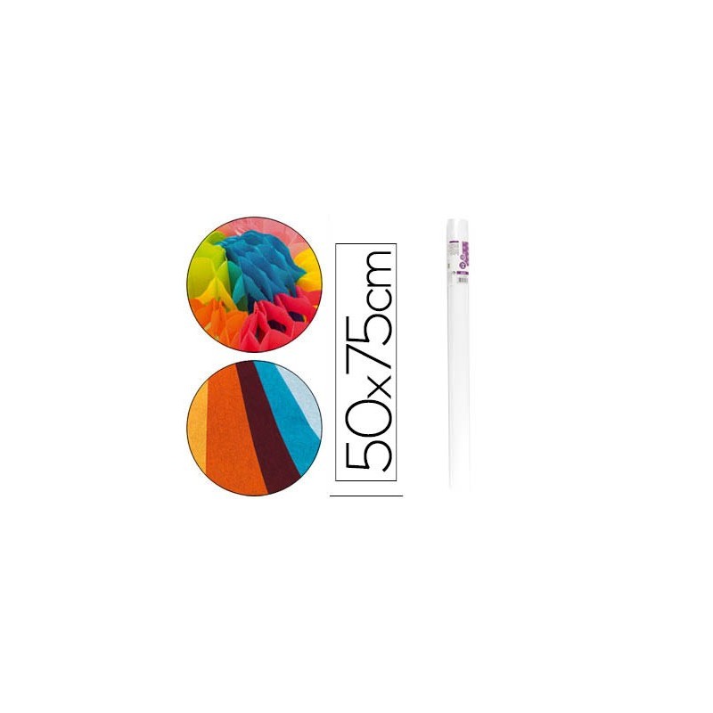 Papel seda liderpapel blanco 17g/m2 rollo de 24 hojas 50x75cm