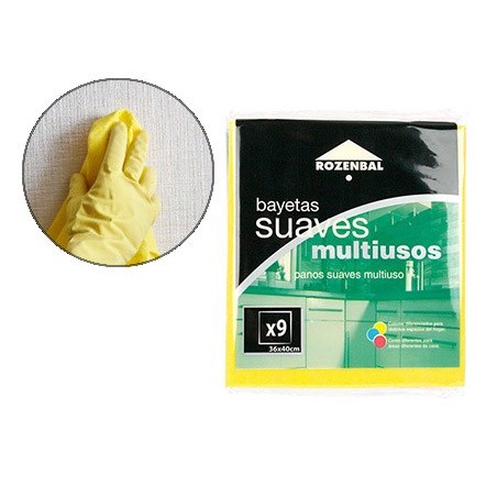 Bayeta multiuso 36x40 cm pack de 9 unidades