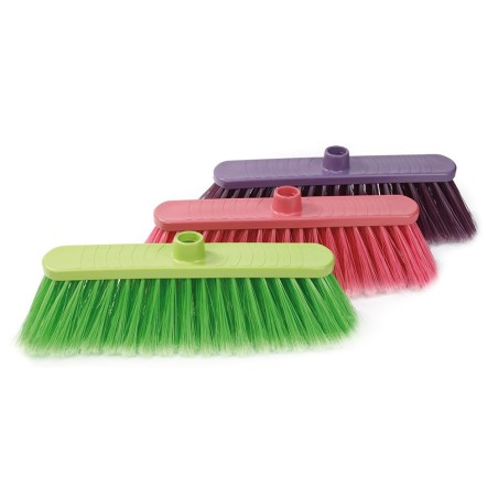 Escoba vinilo niza fluor 30 cm con mango metalico