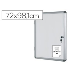 Vitrina de anuncios bi-office fondo magnetico extraplana de interior 720x981 mm
