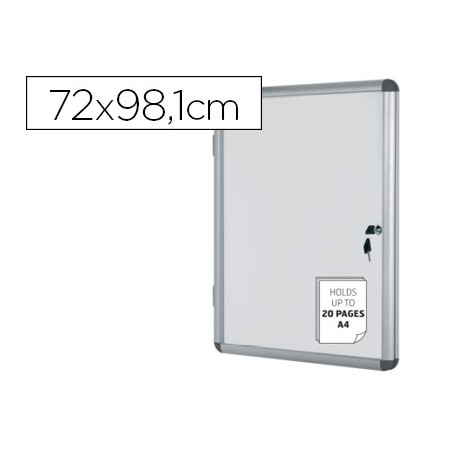 Vitrina de anuncios bi-office fondo magnetico extraplana de interior 720x981 mm