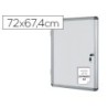 Vitrina de anuncios bi-office fondo magnetico extraplana de interior 720x674 mm