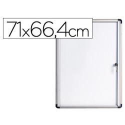 Vitrina de anuncios bi-office fondo magnetico extraplana de interior 710x664 mm