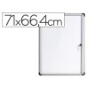 Vitrina de anuncios bi-office fondo magnetico extraplana de interior 710x664 mm