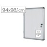 Vitrina de anuncios bi-office fondo magnetico extraplana de interior 940x981 mm