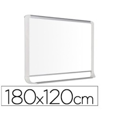 Pizarra blanca bi-office lacada con bandeja integrada 180x120 cm
