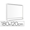 Pizarra blanca bi-office lacada con bandeja integrada 180x120 cm