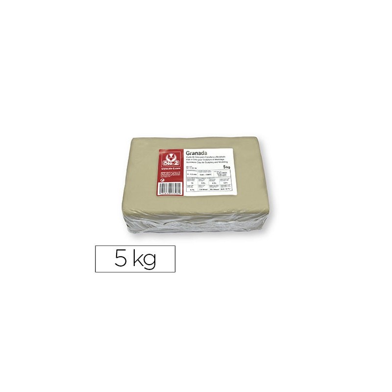 Pasta de modelar sio-2 gres granada para escultura y modelado paquete de 5 kg Pasta de modelar sio-2 gres granada para escultura y modelado paquete de 5 kg