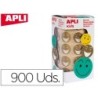 Gomets apli autoadhesivo smile oro cara feliz rollo de 900 unidades