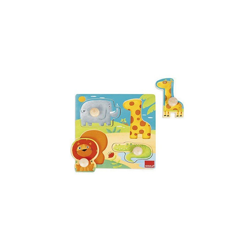Puzle goula animales selva 4 piezas Puzle goula animales selva 4 piezas