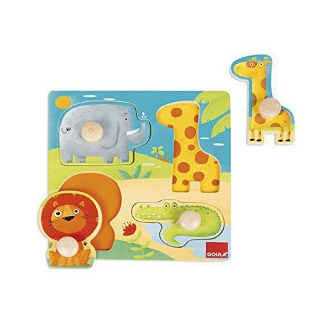 Puzle goula animales selva 4 piezas