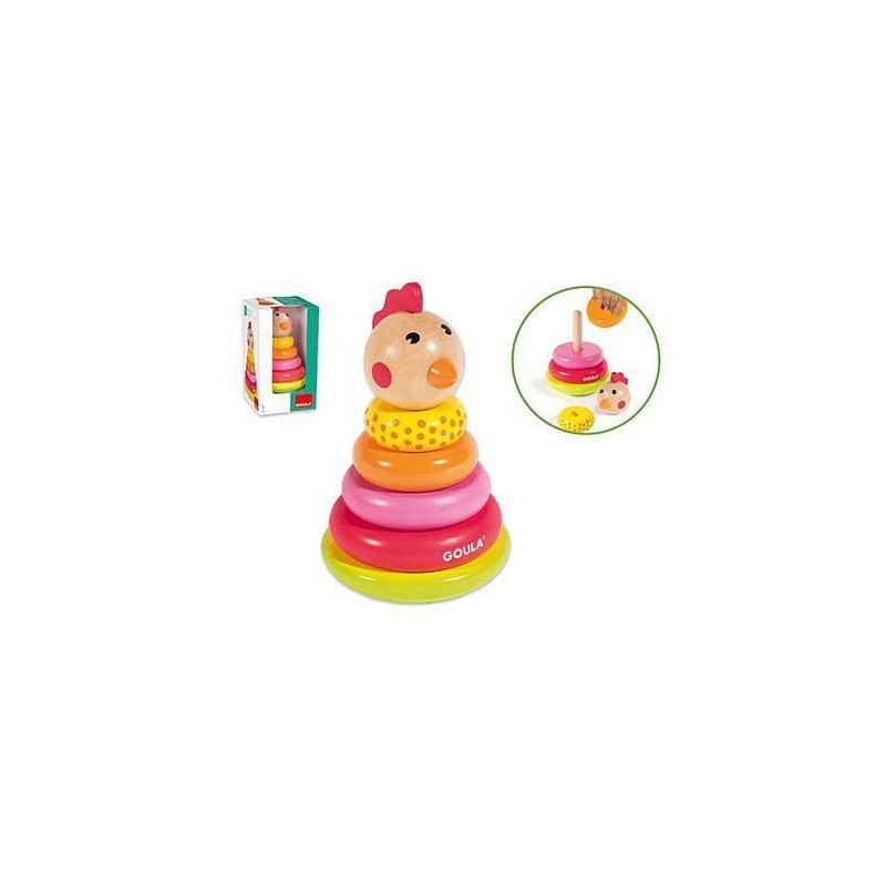Juego goula didactico apilable gallina