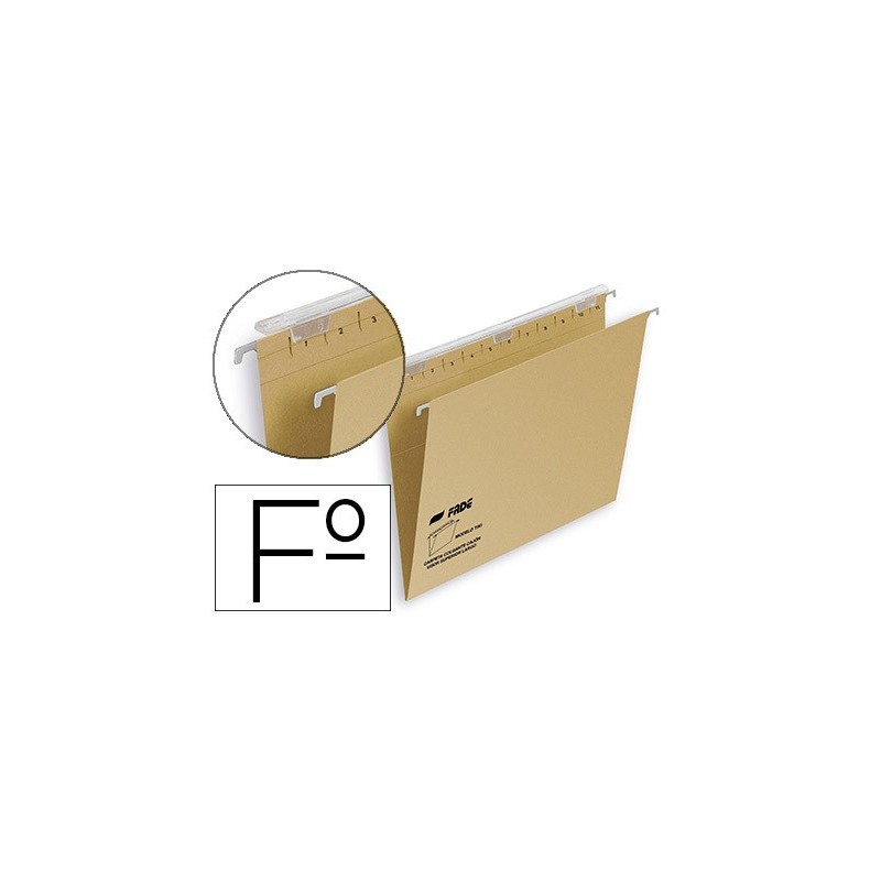 Carpeta colgante fade tiki folio visor superior 290 mm efecto lupa kraft eco 230 g/m lomo v