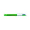 Boligrafo bic cuatro colores azul / negro / rojo / amarillo fluor punta media 1 mm