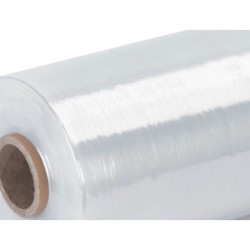 Film extensible manual ancho 100 mm largo 150 mt espesor 23 micras transparente