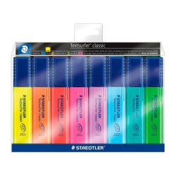 Rotulador staedtler textsurfer 364 fluorescente bolsa de 6 unidades colores surtidos  2 regalo