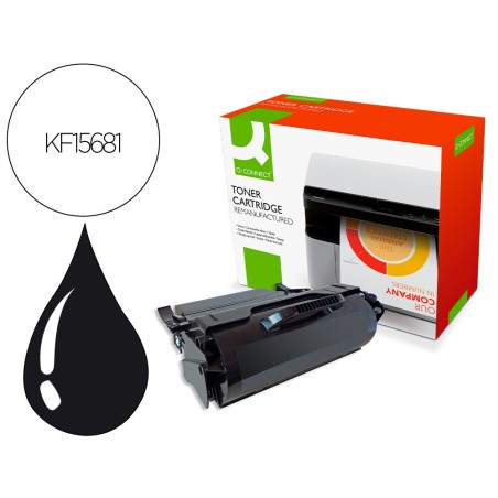 Toner q-connect compatible lexmark t650 negro 25.000 pag