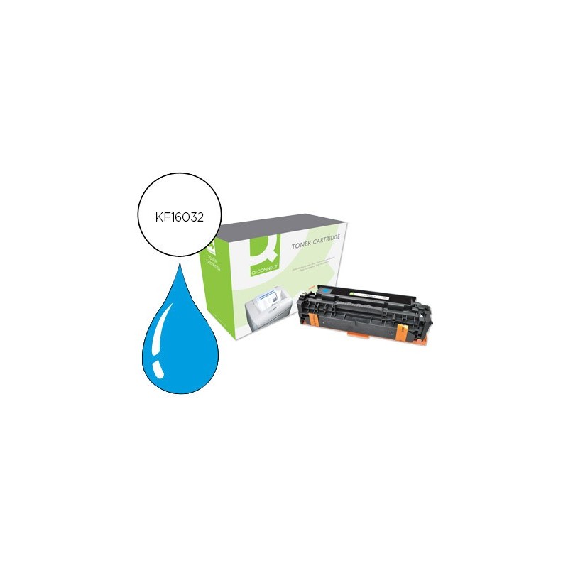 Toner q-connect compatible hp ce411a color laserjet m351a / 451dn / 451dw / 451nw / 375nw / 475dn / 475dw cian 2.600 pag