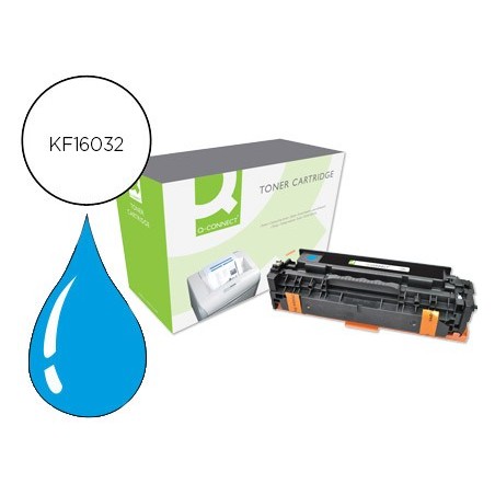 Toner q-connect compatible hp ce411a color laserjet m351a / 451dn / 451dw / 451nw / 375nw / 475dn / 475dw cian 2.600 pag