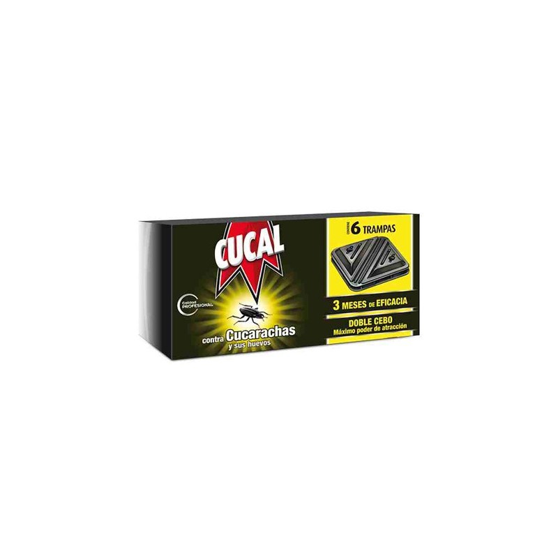 Trampa cucal contra cucarachas y huevos doble cebo 3 meses de eficacia pack de 6 trampas