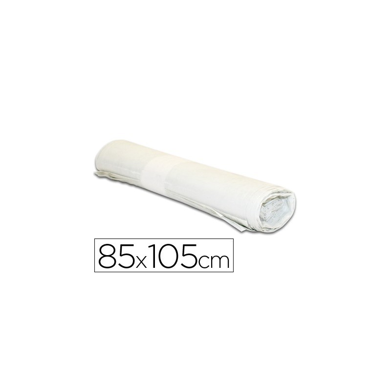 Bolsa basura industrial blanca 85x105cm galga 110 rollo de 10 unidades