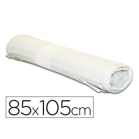 Bolsa basura industrial blanca 85x105cm galga 110 rollo de 10 unidades
