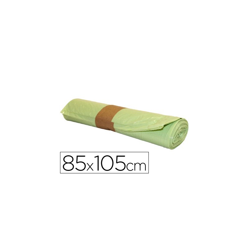 Bolsa basura industrial amarilla 85x105cm galga 110 rollo de 10 unidades