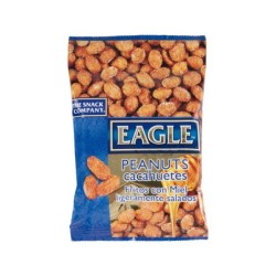 Cacahuetes fritos con miel eagle snacks ligeramente salados bolsa 75 gr