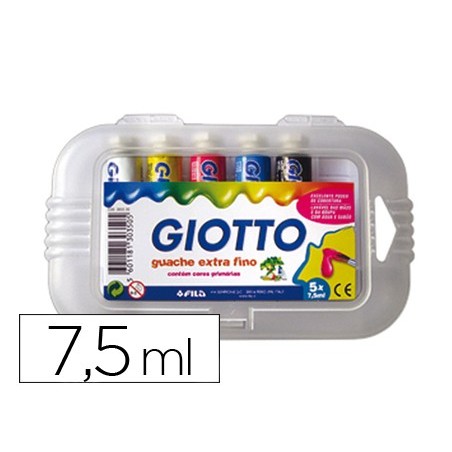 Tempera giotto 7,5 ml estuche 5 colores surtidos