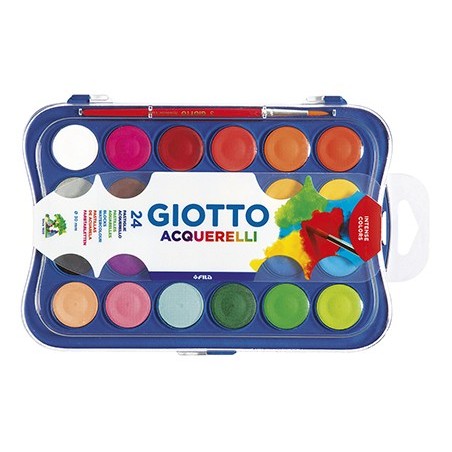 Acuarela giotto 24 colores con pincel estuche de plastico