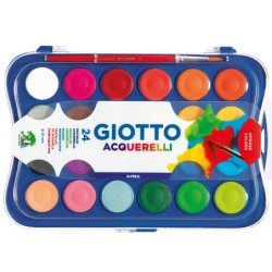 Acuarela giotto 24 colores con pincel estuche de plastico
