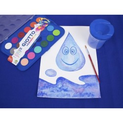 Acuarela giotto 24 colores con pincel estuche de plastico