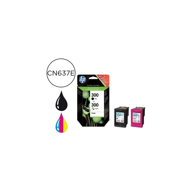 Ink-jet hp n.300 negro  tricolor deskjet photosmart envy pack 2