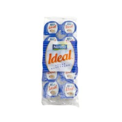 Leche evaporada ideal porciones de 7,5 gr envase de 10 unidades