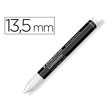Cera staedtler para marcar blanco lumocolor permanente omnigraph 236 caja de 12 unidades