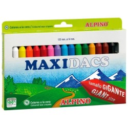 Lapices cera alpino maxidacs caja de 15 unidades colores surtidos