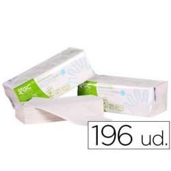 Toalla de papel mano engarzada ecologica xtrasec 20x23 cm 2 capas paquete con 196 unidades