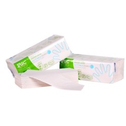 Toalla de papel mano engarzada ecologica xtrasec 20x23 cm 2 capas paquete con 196 unidades