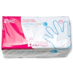 Toalla de papel mano engarzada ecologica 20x23 cm 2 capas paquete con 196 unidades