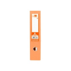 Archivador de palanca liderpapel folio documenta forrado pvc con rado lomo 75mm naranja con compresor
