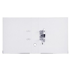 Archivador de palanca liderpapel folio documenta forrado pvc con rado lomo 75mm blanco con compresor