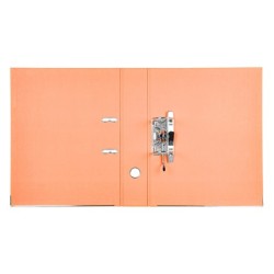 Archivador de palanca liderpapel folio documenta forrado pvc con rado lomo 75mm naranja con compresor