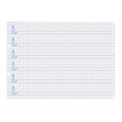 Recambio liderpapel cuarto apaisado pautaguia 100 hojas 75 g cuadriculado pautado 6 mm con margen 2 taladros
