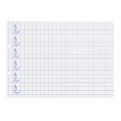 Recambio liderpapel cuarto apaisado pautaguia 100 hojas 75 g cuadriculado pautado 8 mm con margen 2 taladros