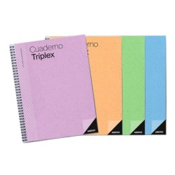 Cuaderno triplex additio plan de curso evaluacion agenda plan semanal y tutorias fundas transparentes 22,5x31cm
