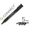 Rotulador q-connect marcador permanente negro punta biselada 5 mm