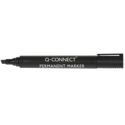 Rotulador q-connect marcador permanente negro punta biselada 5 mm