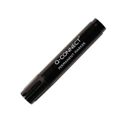 Rotulador q-connect marcador permanente negro punta biselada 5 mm