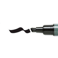 Rotulador q-connect marcador permanente negro punta biselada 5 mm