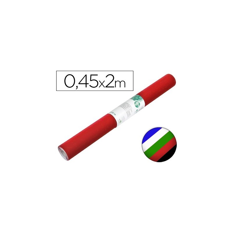 Rollo adhesivo liderpapel unicolor colores surtidos rollo de 0,45 x 2 mt